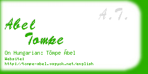 abel tompe business card