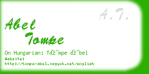 abel tompe business card